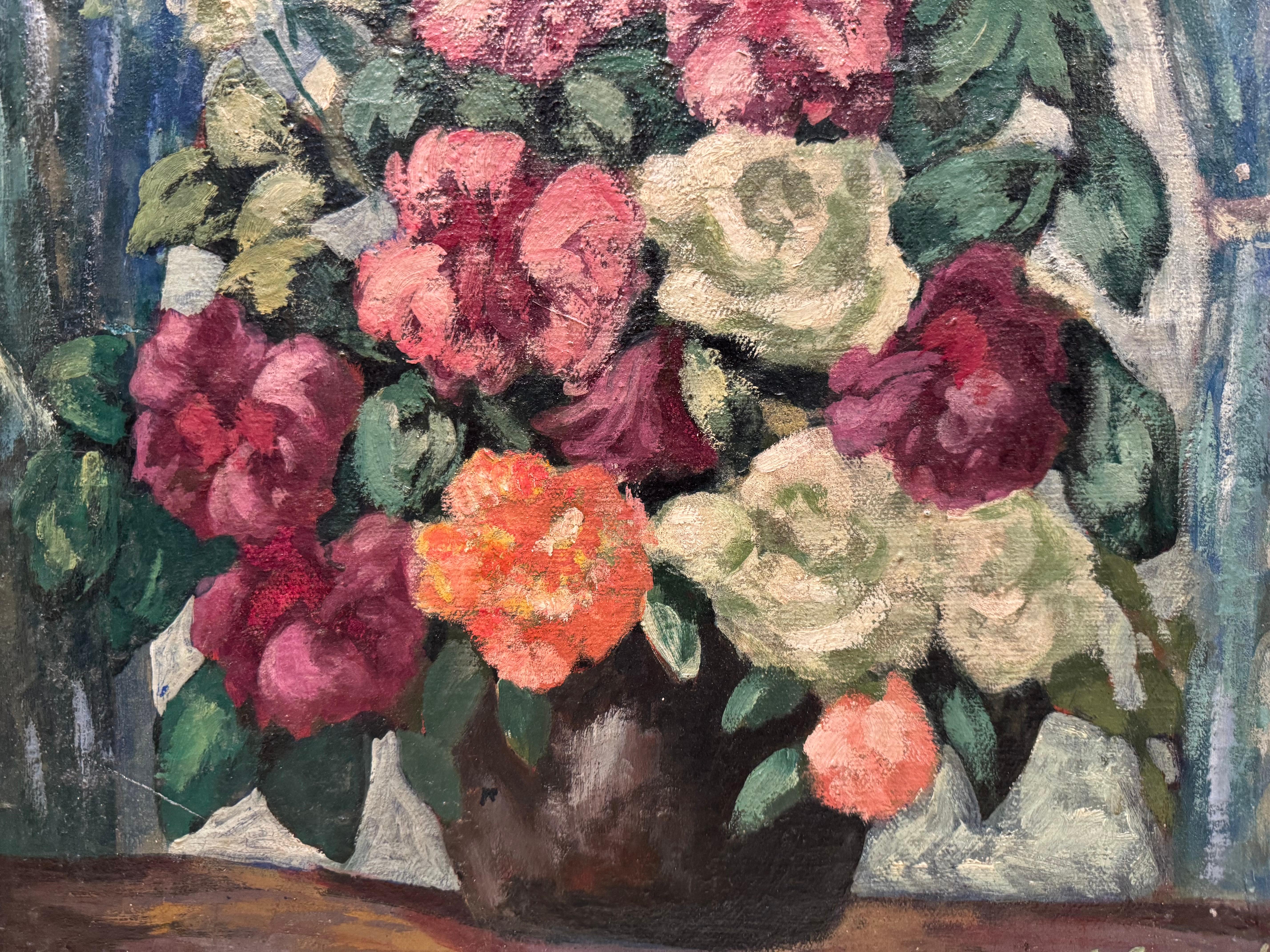 Stillleben mit Blumen, Emile GAUDISSARD (1872-1956) im Zustand „Gut“ im Angebot in PARIS, FR
