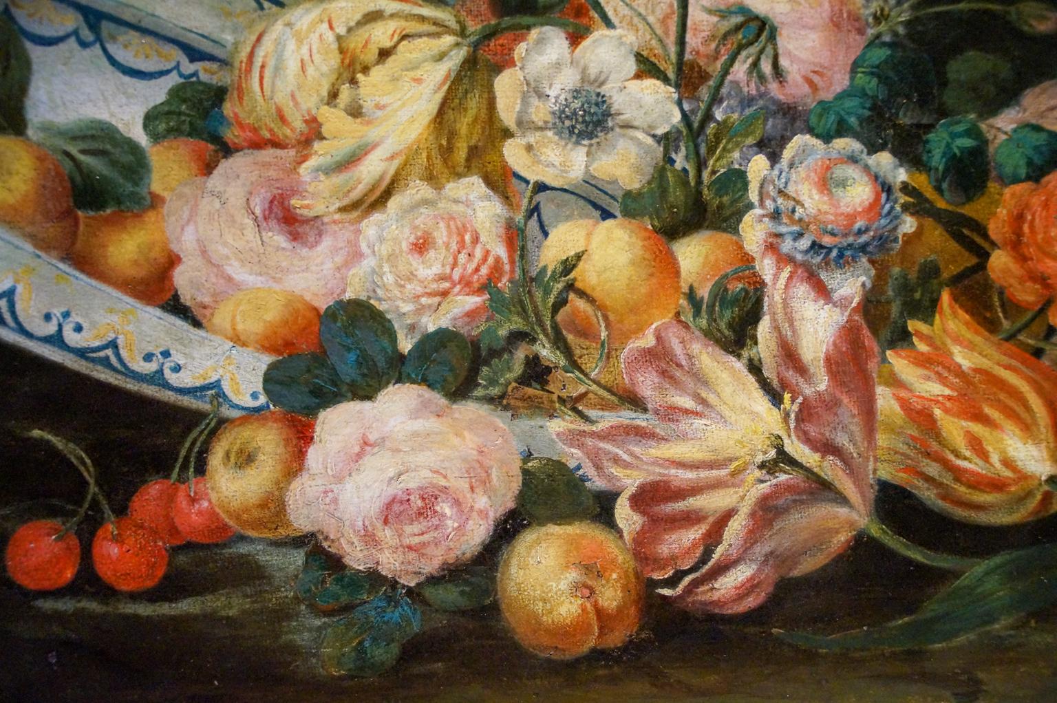 18th Century and Earlier Still Life with Flowers, French School Painting, 17th Century