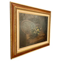 Still Life with Flowers, Oil Painting on Canvas by American-Italian Artist