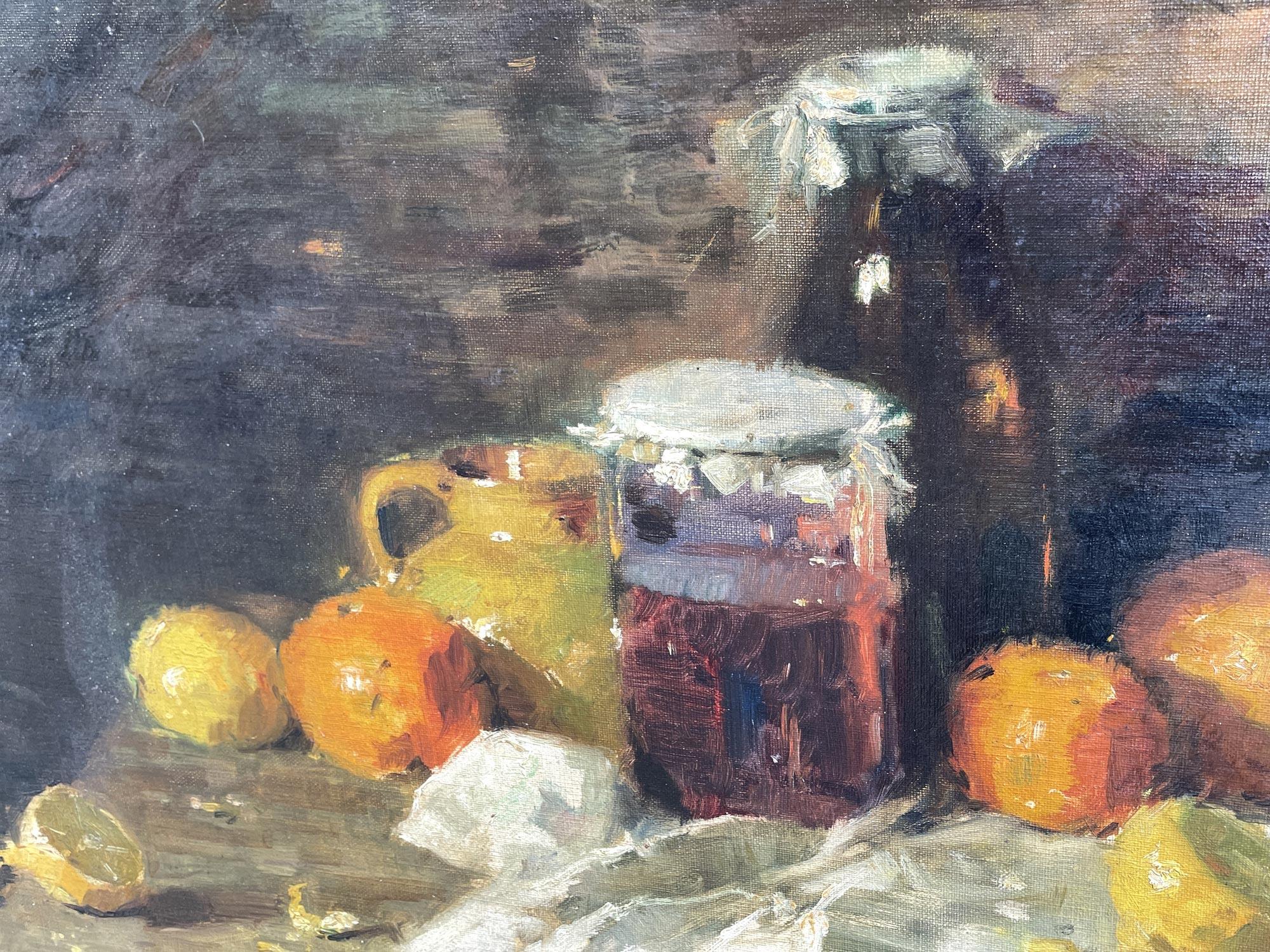 Mid-20th Century  Still Life with Fruit Oil on Canvas, Isabella Lindner, 1930 For Sale
