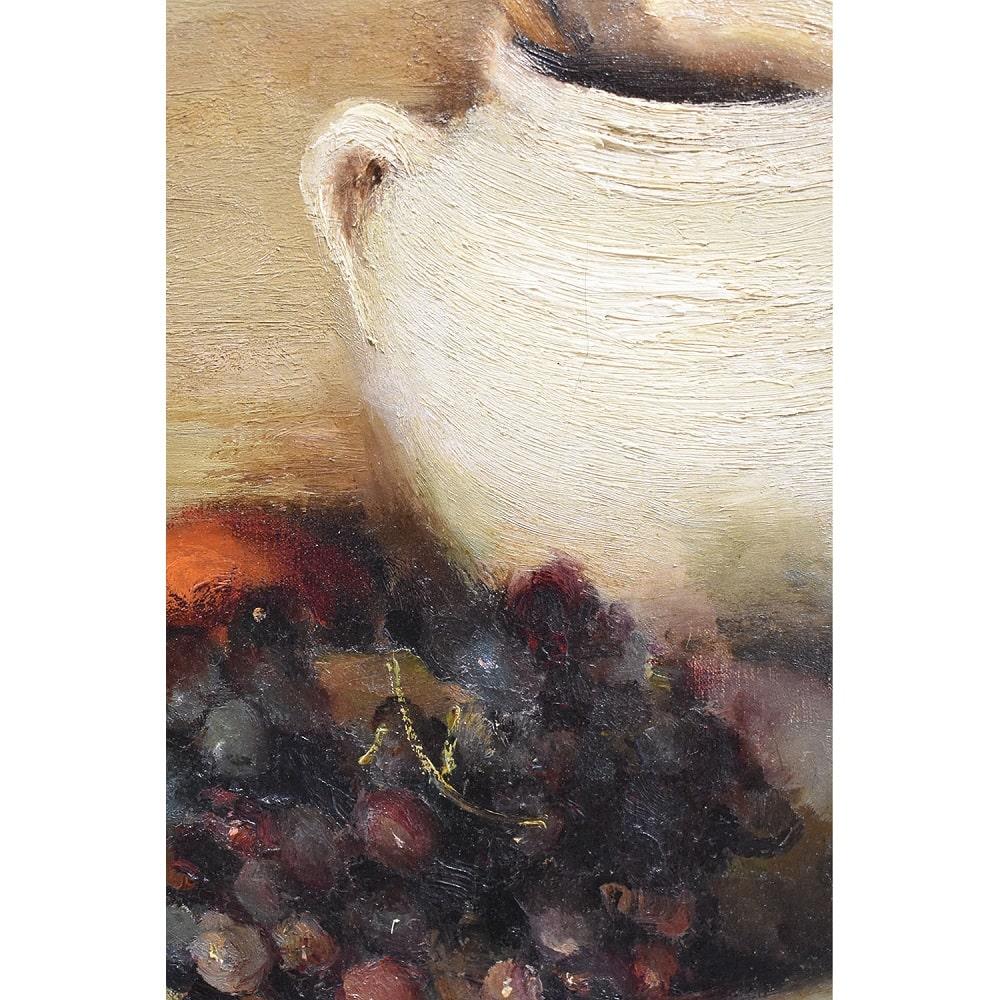 20th Century Still Life with Fruit Painting, Dyf Marcel, Oil Painting, Early XX Century For Sale