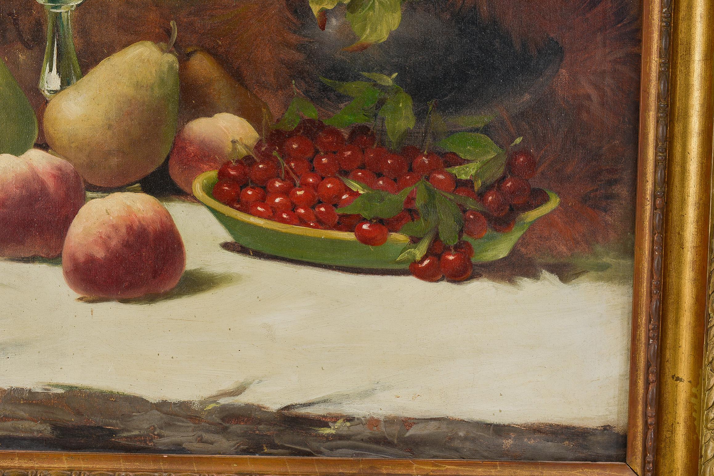 Still Life with Fruits and Copper Plate In Good Condition For Sale In Alessandria, Piemonte