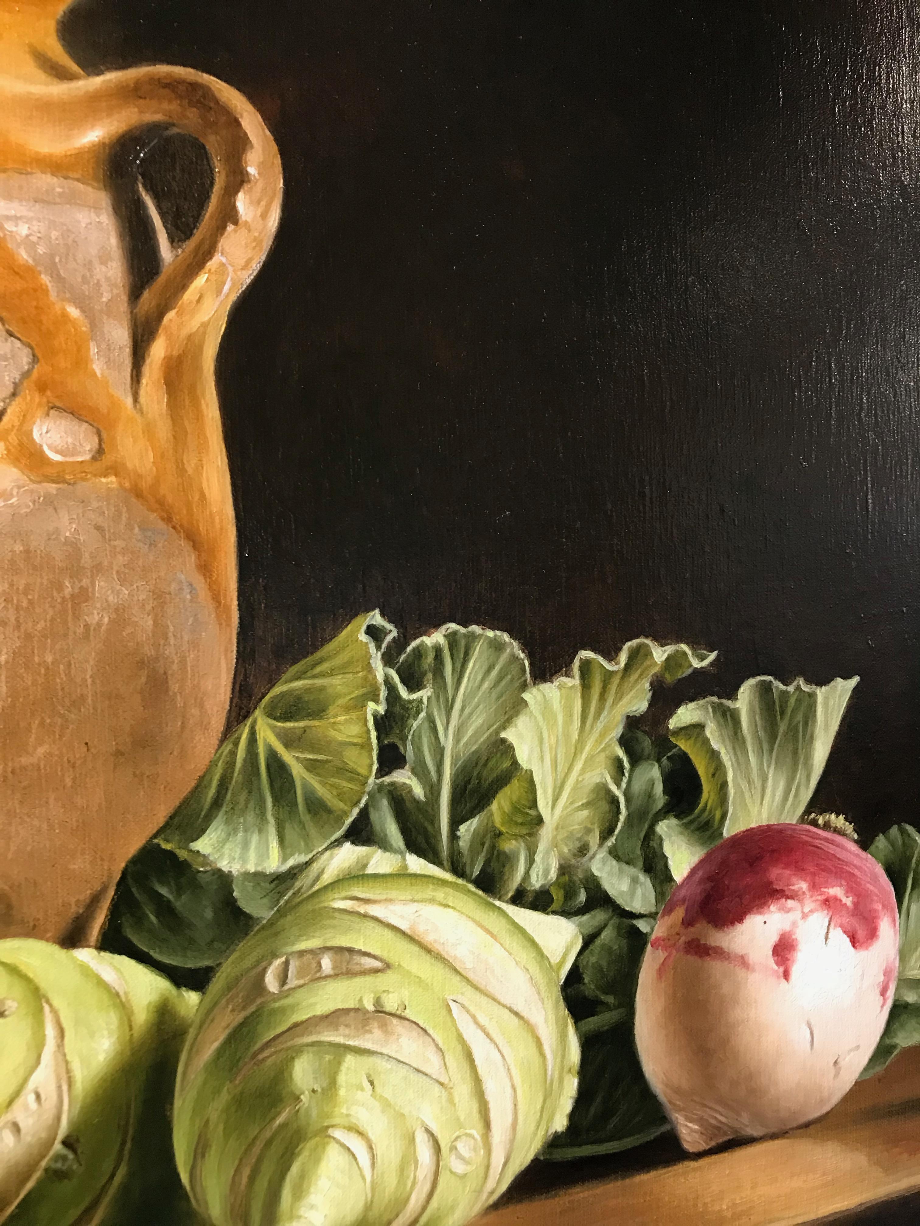 Contemporary 'Still Life with Kohlrabi and Turnips' by Stefaan Eyckmans
