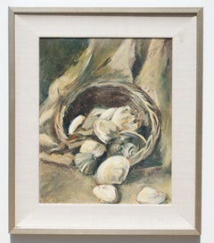 Still Life with Oysters, Oil on Board Painting