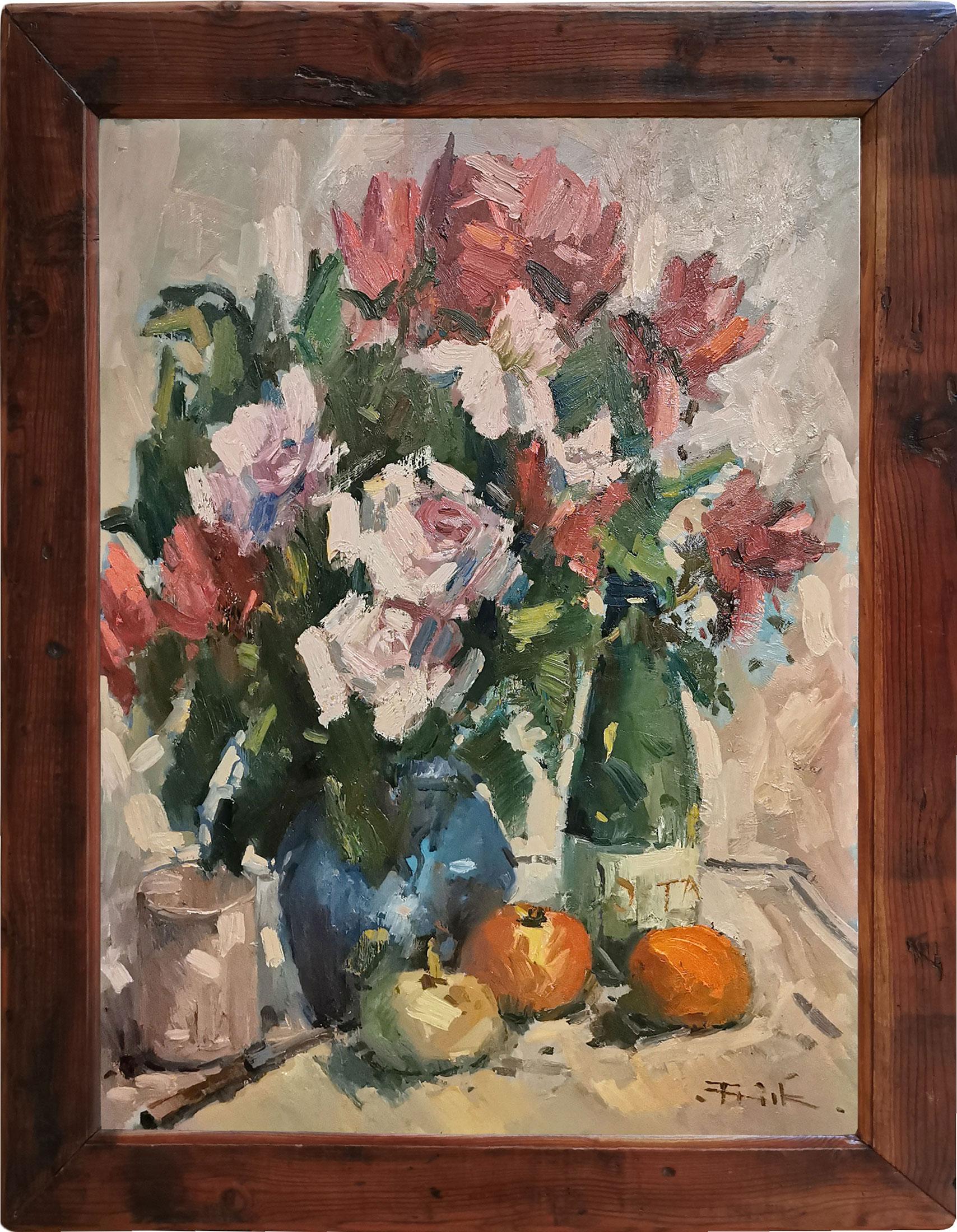 Still Life with Roses and Fruits, Guido Frick, Central Europe, 1950 1