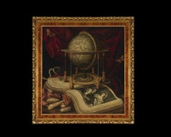 Still Life with Terrestrial Globe, after Baroque Oil Painting by Carstian Luyckx