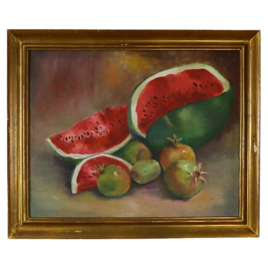 Still Life with Watermelon and Pomegranates — (After Frida Kahlo) ca. 1950