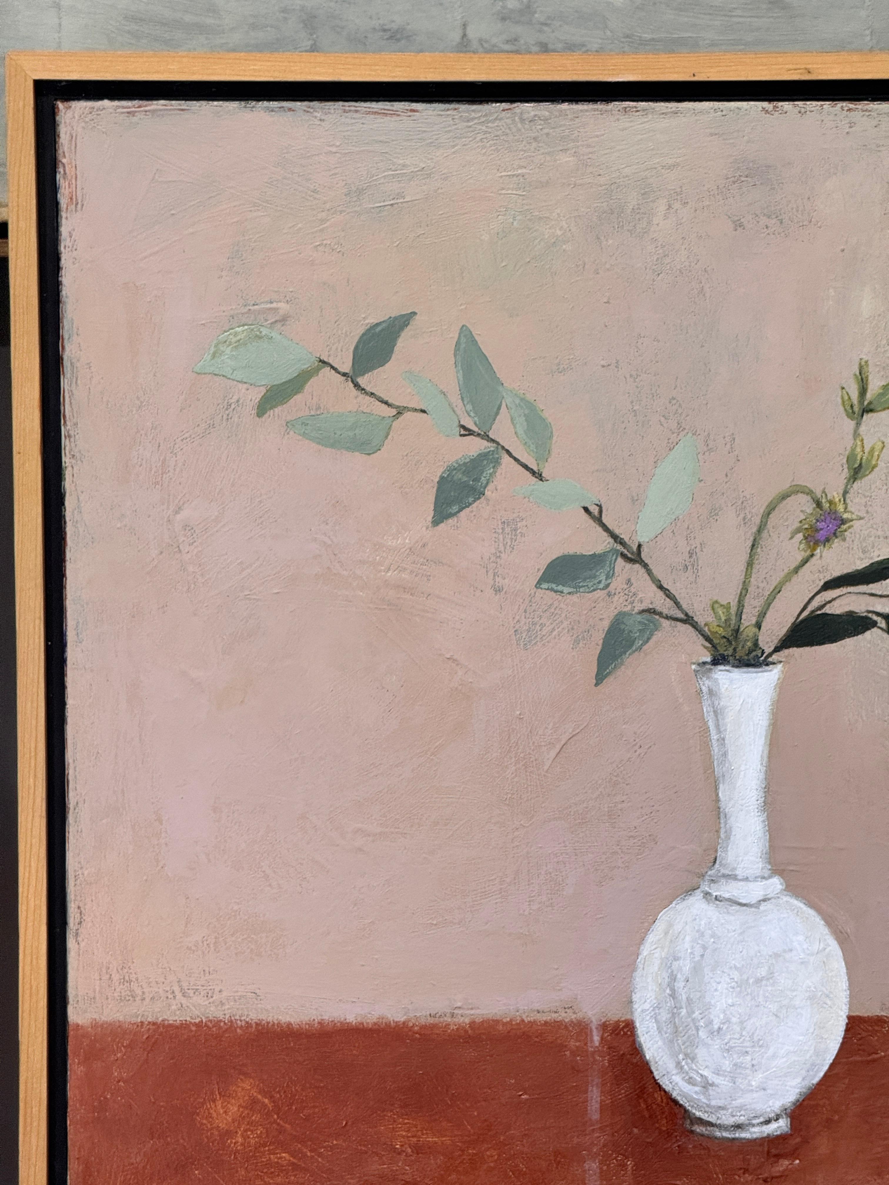 Stilleben mit weißer Vase von Claiborne Riley im Zustand „Hervorragend“ im Angebot in Charlottesville, VA