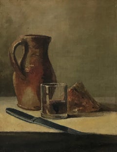 Still Life with Wine and Cheese