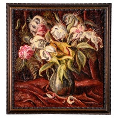 Natura morta con vaso e fiori, Alex Lallemand (Ixelles, 1892-1963), firmato.