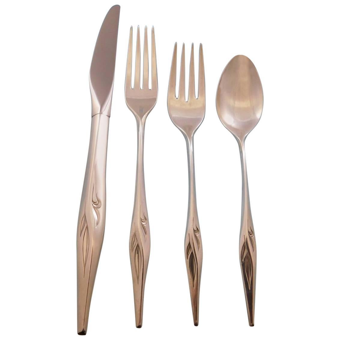 Still Mood by Wallace Sterling Silver Flatware Service for Six Set of 27 Pieces For Sale