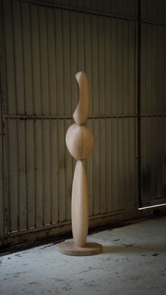 Still Stand 23: Tall Rosa Morada Wood Sculpture by Joel Escalona