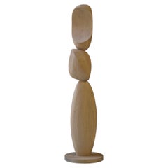 Still Stand 23: Tall Rosa Morada Wood Sculpture by Joel Escalona