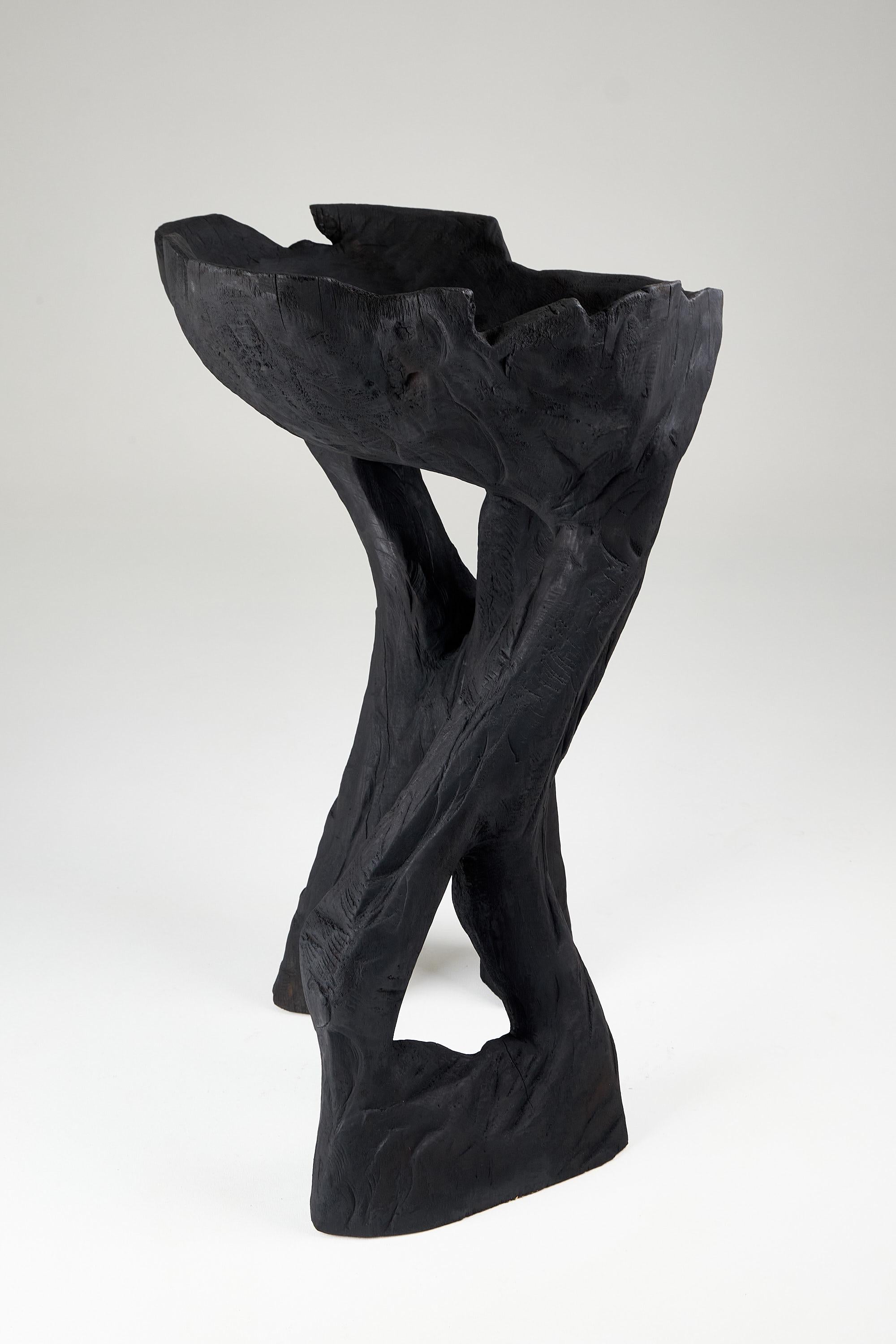 Still Stand Abstrakte Biomorphe Holzschale, Kettensäge geschnitzt, Funktionelle Skulptur im Angebot 2