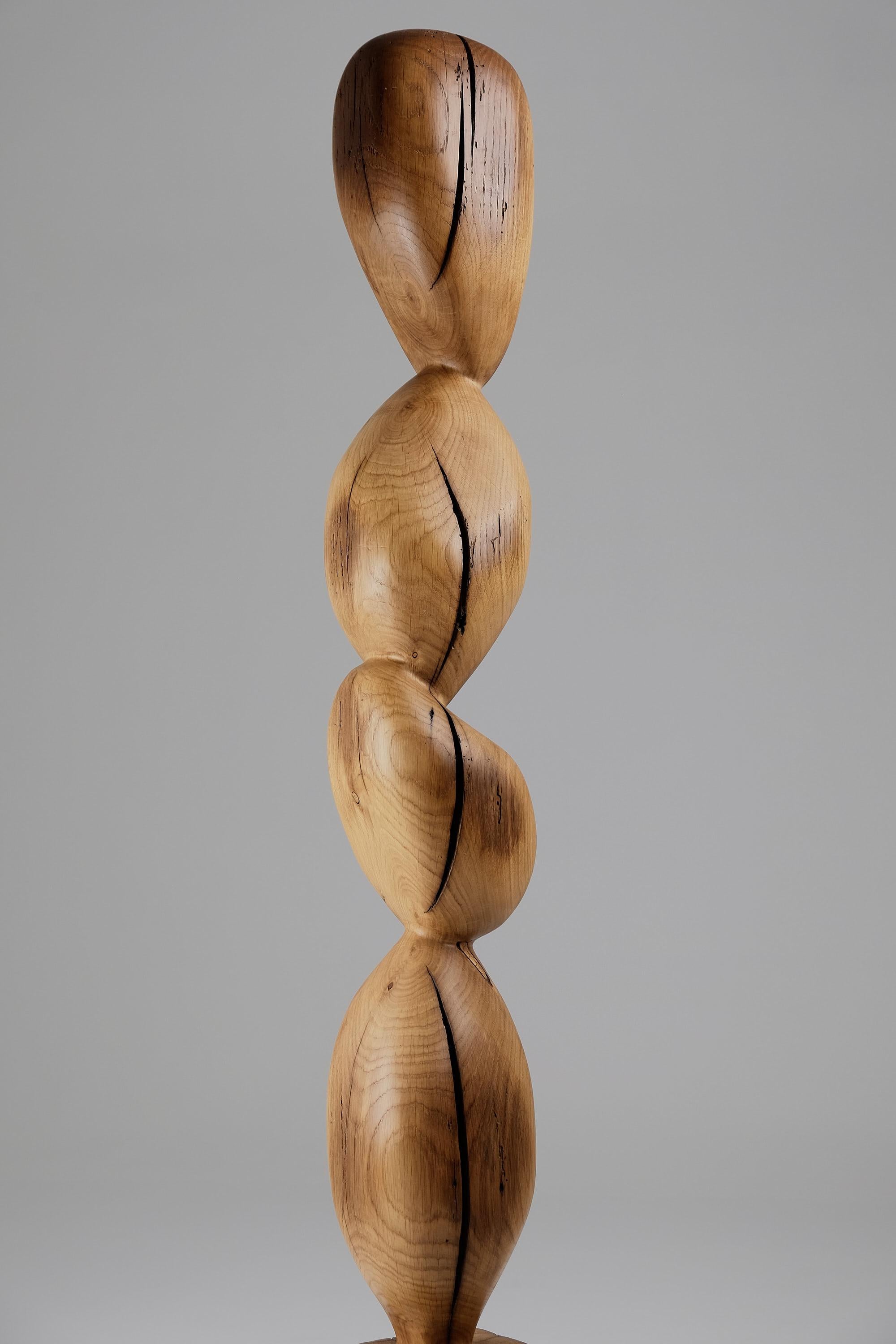 Still Stand Abstract Biomorphic Wood Sculpture, Chainsaw Carved For Sale 5