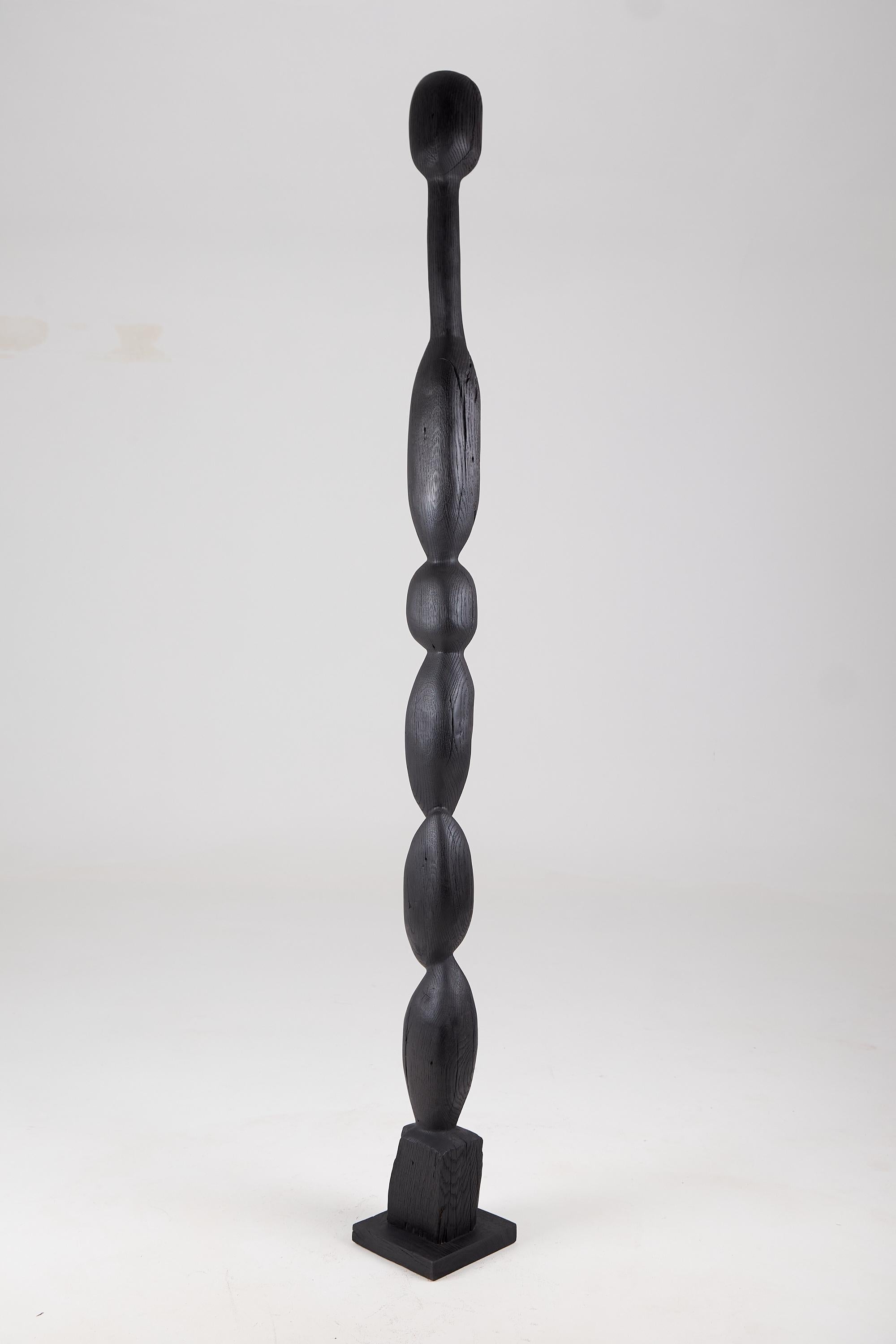 Still Stand Abstract Biomorphic Wood Sculpture, Column, Chainsaw Carved, XL In New Condition For Sale In Stara Gradiška, HR