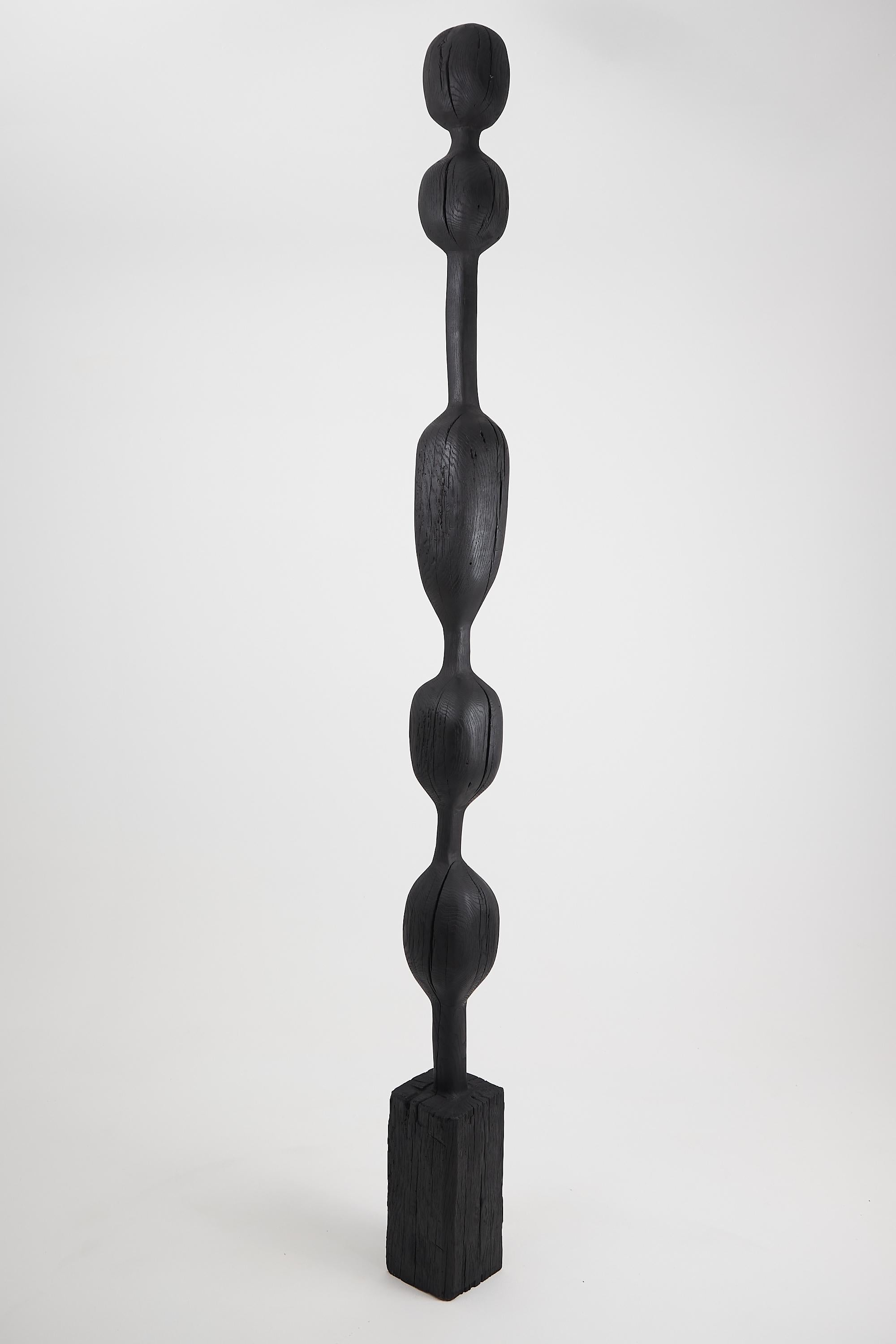 Still Stand Abstract Biomorphic Wood Sculpture, Column, Chainsaw Carved, XL In New Condition For Sale In Stara Gradiška, HR