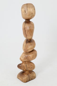 Still Stand Abstract Wood Sculpture, Chainsaw Carved, Walnut, Logniture