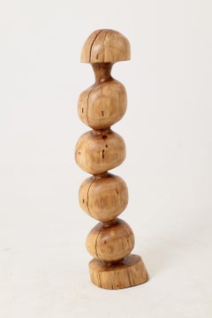 Still Stand Abstract Wood Sculpture, Chainsaw Carved, Walnut, Logniture