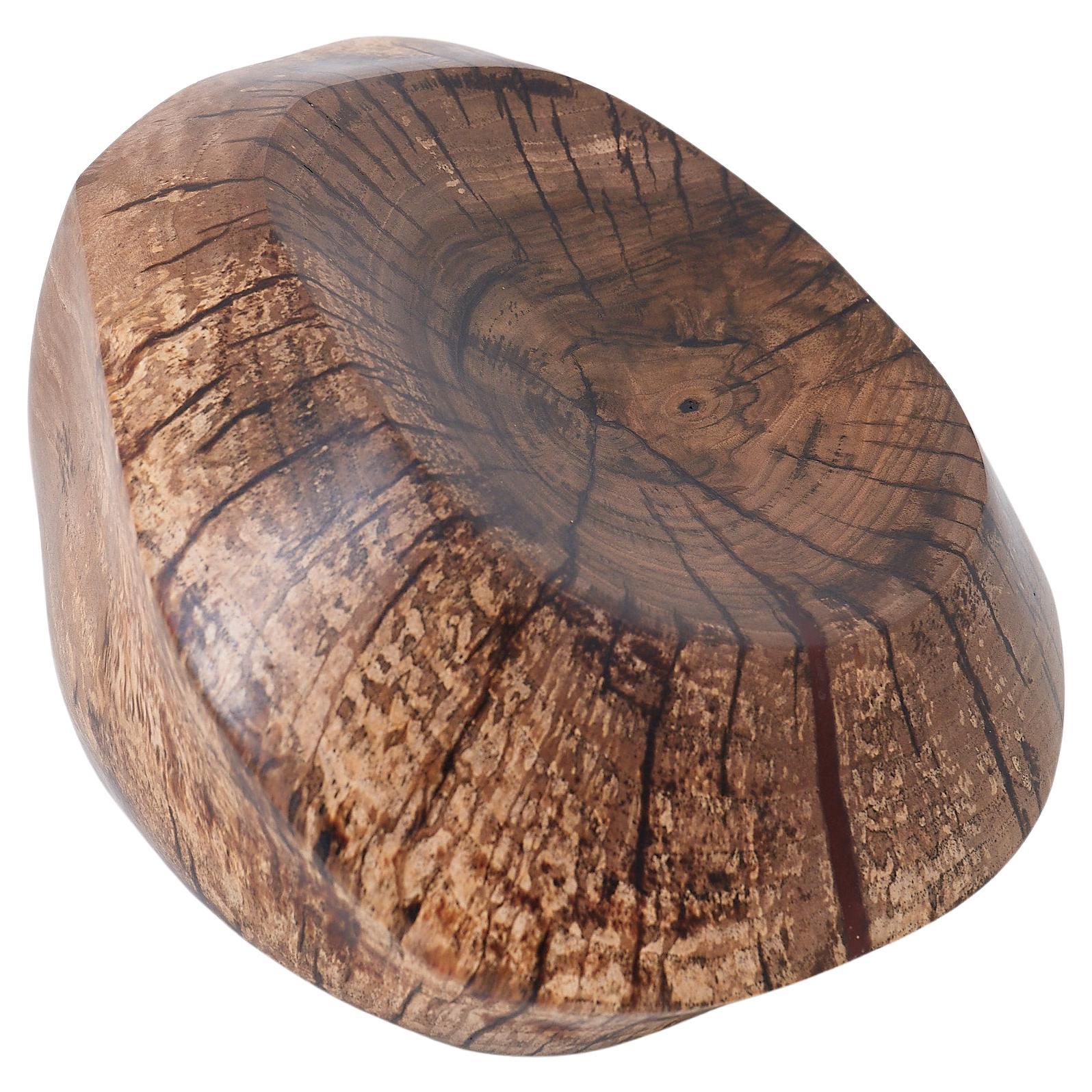 Still Stand Abstract Wood Sculpture, Chainsaw Carved, Walnut, Logniture For Sale