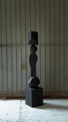 Still Stand No102, The Dark Elegance of Abstract Burned Oak by Escalona