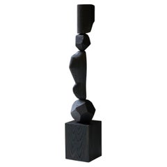 Still Stand No102, The Dark Elegance of Abstract Burned Oak by Escalona