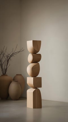 Still Stand No103 Abstraktes Licht Totem aus Massivholz von NONO Modernes Design