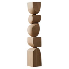 Still Stand No103 Abstraktes Licht Totem aus Massivholz von NONO Modernes Design