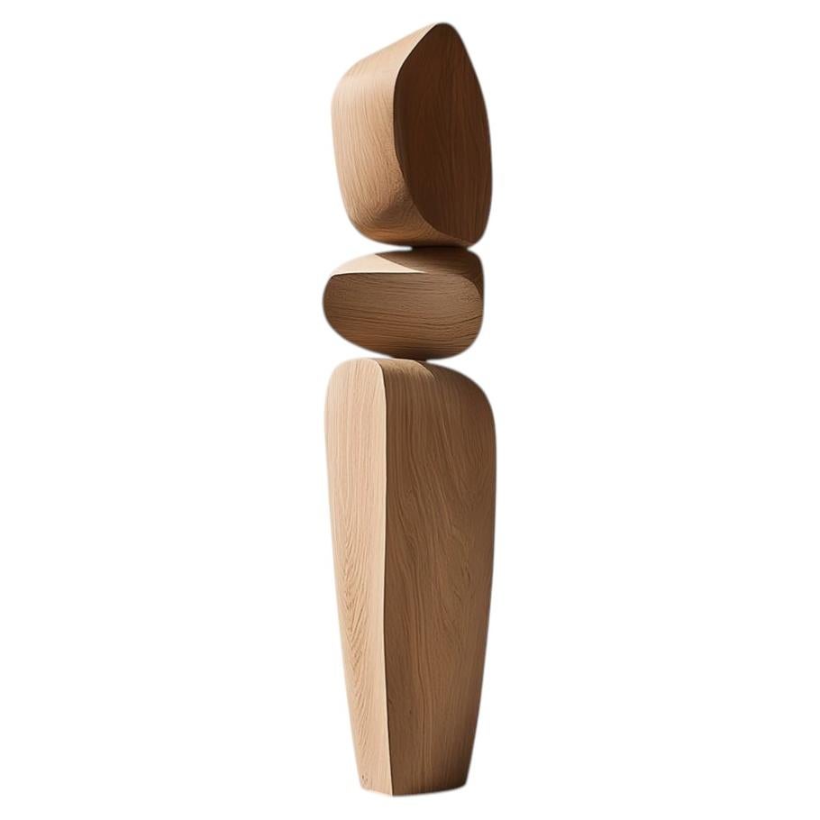 Still Stand No107 Modern Standing Totem in Light Solid Wood Design
