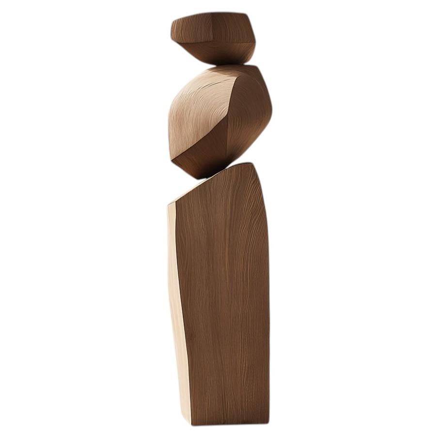 Still Stand No109 Tall Biomorphic Sculpture in Light Solid Wood For Sale
