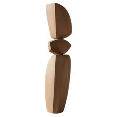Still Stand No115 Modern Organic Sculpture in Solid Light Wood