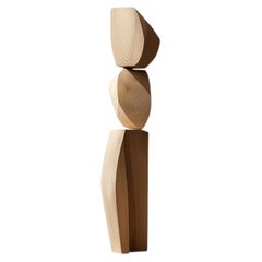 Still Stand No119 Totem astratto organico in piedi in legno massiccio
