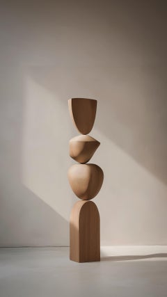 Still Stand No123 Abstract Organic Wood Sculpture with Modern Shape