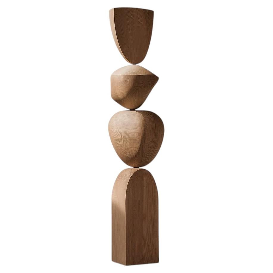 Still Stand No123 Abstract Organic Wood Sculpture with Modern Shape
