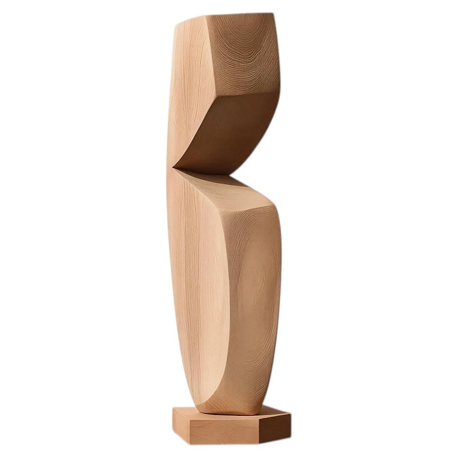 Still Stand No127 Modern Light Wood Totem with Elegant Presence For Sale