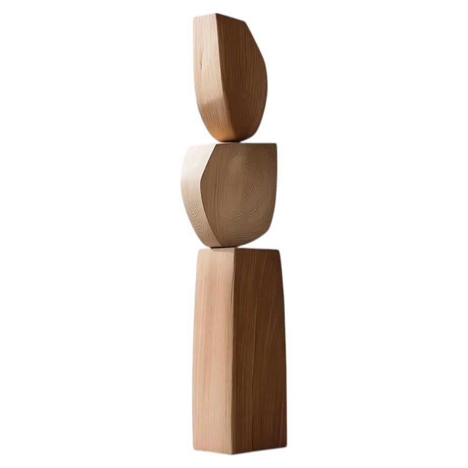 Still Stand No129 Carved Abstract Totem in Natural Solid Wood