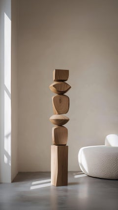 Still Stand No133 Escultura Biomorfa de Madera con Curvas Talladas