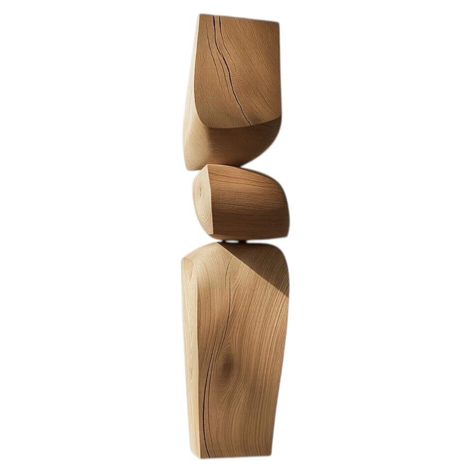 Still Stand No135 Organic Modern Sculpture in Carved Solid Wood For Sale