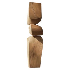 Still Stand No135 Escultura moderna orgánica de madera maciza tallada