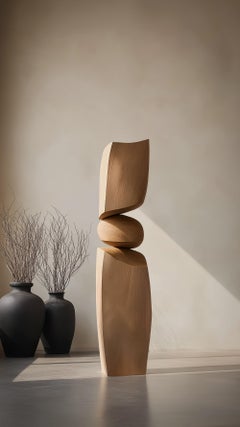 Still Stand No137 Elegant Abstract Form in Natural Light Wood