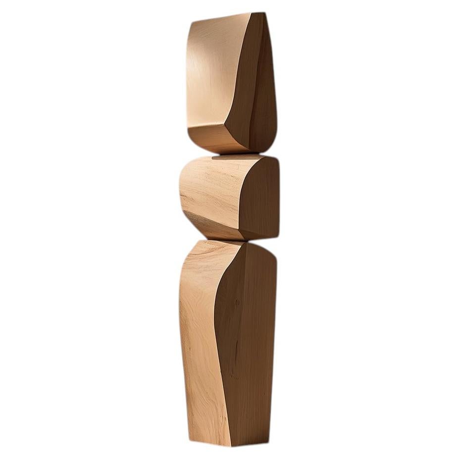 Still Stand No139 Carved Organic Sculpture in Solid Light Oak For Sale