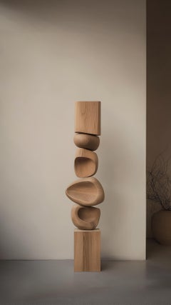 Still Stand No141 Totem moderne en Wood Light de forme organique