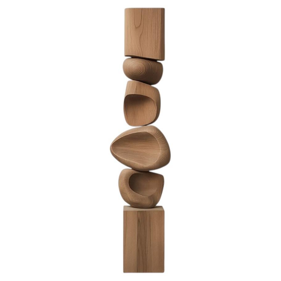 Still Stand No141 Modern Light Wood Totem with Organic Shape
