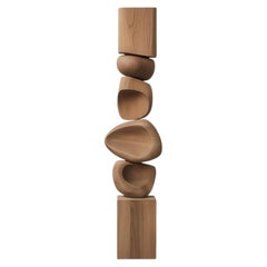 Still Stand No141 Totem moderne en Wood Light de forme organique