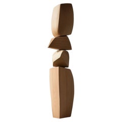 Still Stand No147 Carved Organic Totem with Modern Wood Design