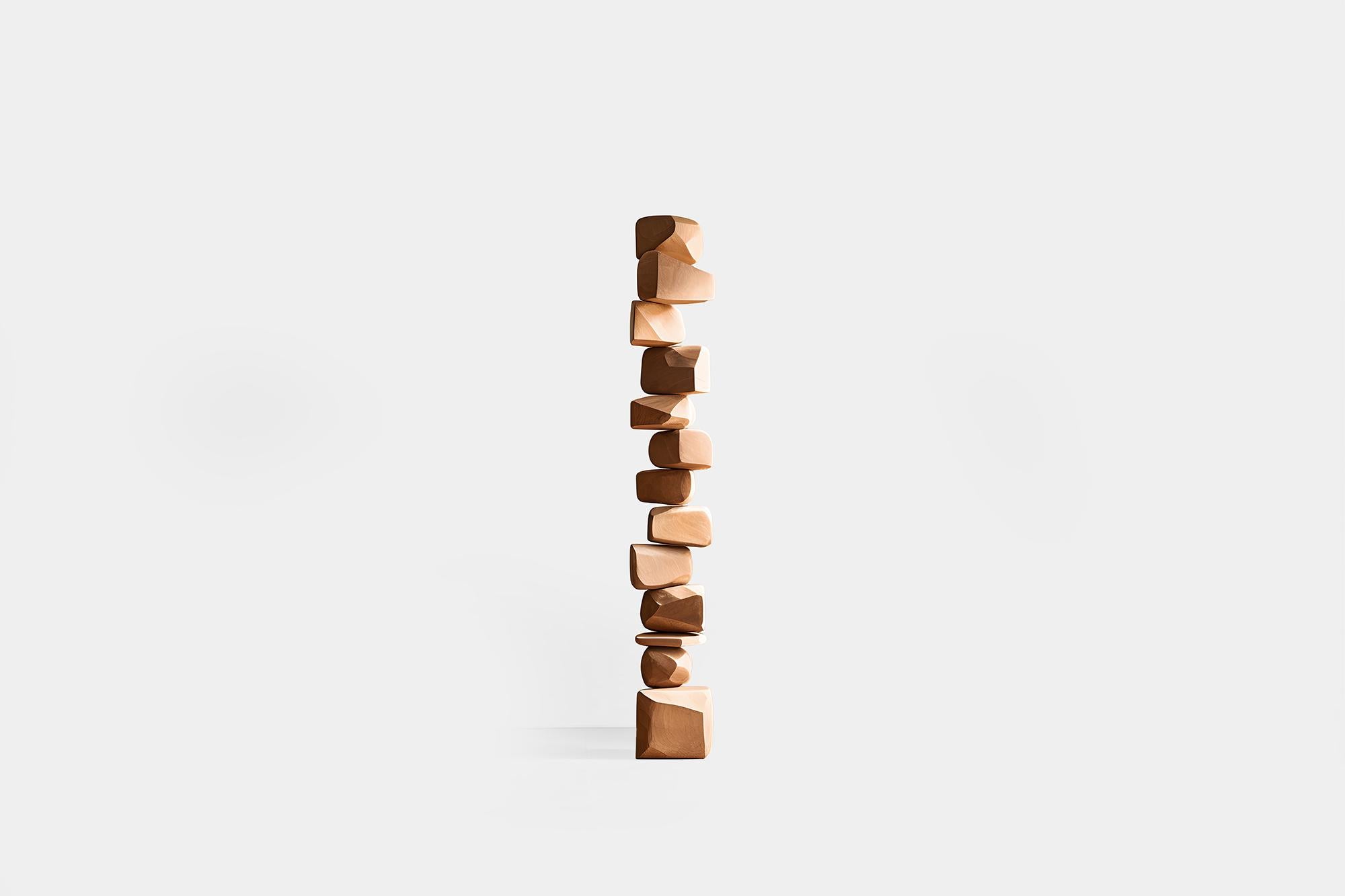 Mexican Still Stand No52: Modern Abstract Wooden Sculpture by NONO, Escalona Design For Sale