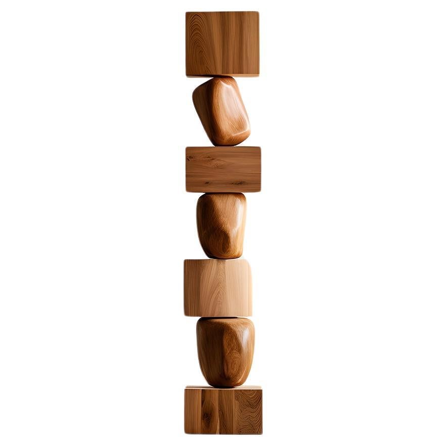 Still Stand No54: Biomorphic Abstract Oak Totem by NONO, Escalona Crafted For Sale