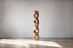 Still Stand No56: Abstract Wooden Grace by NONO, Modern Escalona Sculpture