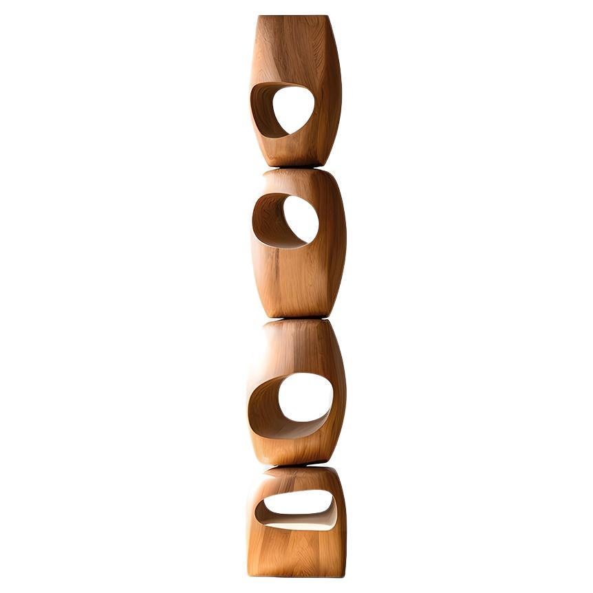 Still Stand No56: Abstrakte hölzerne Anmut von NONO, Moderne Escalona-Skulptur im Angebot