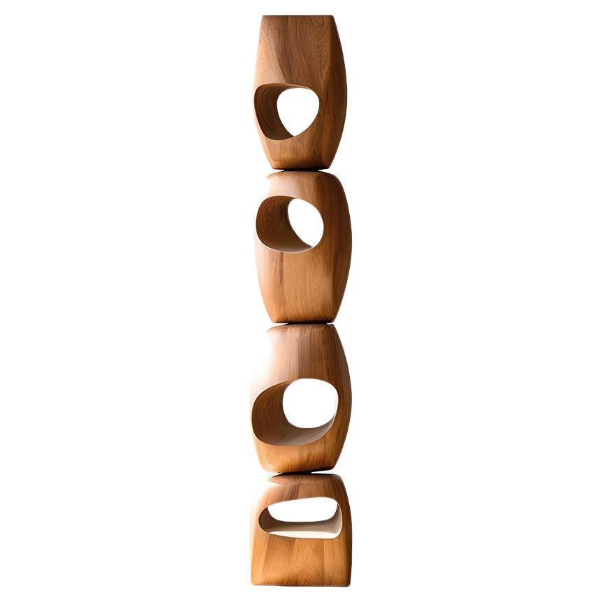 Still Stand No56: Abstract Wooden Grace by NONO, Modern Escalona Sculpture